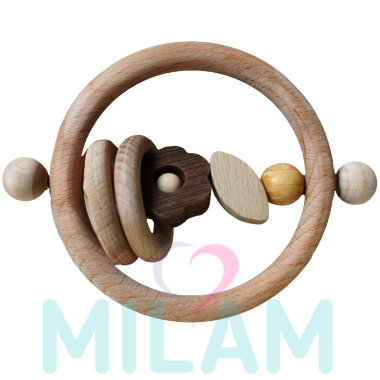 Погремушка Цветок эко деревянная S-Mala &mdash; Milam