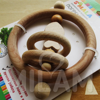 Погремушка Рыбка эко деревянная S-Mala &mdash; Milam